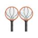 ASPECTEK 2 Pack Electric Fly Swatter 3000V Indoor Outdoor Zapping Racket Handheld Mosquito Killer Bug Zapper (2xAA Not Included) Orange Double Mosquito Swatter