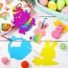 Whaline Easter Scratch Art Paper Set - 72Pcs Bunny Egg Rabbits Shape Scratch Paper Kit for Kids DIY Crafts - Colorful Hanging Ornaments for Easter Holiday - Buy Online on GoSupps.com
