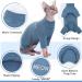 Warm Winter Sweater & Vest for Sphynx Cats - Knitted Jumpsuit & Coat for Hairless Cats (Blue Size S) - Buy Online on GoSupps.com