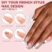 Gel Nail Polish Set - French Manicure Gel Polish White & Nude Nail Polish Set with Top Coat Base Coat Soak Off UV Gel French Manicure Set for Nail Art with French Tips Guides Sticker - Buy Online on GoSupps.com
