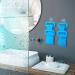 Silicone Bath Body Brush Back Scrubber Exfoliating Strap | Long Handle Shower Towel Belt - Blue - Buy Online on GoSupps.com