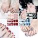 DANNEASY 20 Toe Nail Stickers Full Nail Wraps - Self Adhesive Toenail Polish Strips with File and Cuticle Stick Kit - Buy Online on GoSupps.com