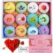 12 PCs bath balls gifts for women girlfriend children gift for mom bathing additive foam bath bathing additive children bathing ball for birthday Christmas Valentine's Day
