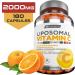 Premium Liposomal Vitamin C 2000mg - High Absorption Ascorbic Acid - Immune Support & Collagen Booster - 180 Capsules - Buy Online on GoSupps.com