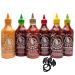 esnado esnado Flying Goose Sriracha Hot Chili Sauce Set of 6 Different Varieties 6 x 455 ml Chili Sauce with Dragon Pendant