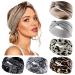 Kavya Wide Hair bands for Women Boho Headbands for Women's Hair Elastic Soft 6 Pieces Headband Print Head bands Adult Women Accessories Yoga Sports Hairband Multicoloured Thin Headscarf Set-5