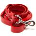 Logical Leather 6 Foot Braided Dog Leash - Heavy Duty Full Grain Leather Lead Best for Training - Red