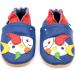 Dotty Fish Soft Leather Baby Shoes for Boys | Non Slip Toddler Shoes with Animal Designs | 3-4 Years | Multicoloured Fish - Buy Online on GoSupps.com