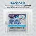Zippered Pill Pouch Bags - 12 Pcs Clear Mini Bags for Pills Vitamins Supplements - BPA-Free Reusable & Travel-Friendly - Buy Online on GoSupps.com