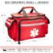 NOVAMEDIC Professional Red Trauma First Aid Medical Bag - 15x10x9, Multi Compartment First Responder Carrier for EMTs & Paramedics - Buy Online on GoSupps.com