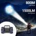 Rechargeable LED Camping Lantern 1500LM | 8 Light Modes, USB Power Bank | Portable Emergency Flashlight for Outages, Hurricane, Hiking - Blue - Buy Online on GoSupps.com