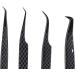 MLASH Set of 4 Diamond Grip NANO Fiber Tip Tweezers - Classic & Volume Eyelash Extensions - Japanese Steel (Black) - Buy Online on GoSupps.com