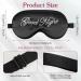 Sleep Mask 2 Pack Pure Silk Eye Masks with Adjustable Strap | Soft Satin Blindfold for Travel Napping & Meditation | Blackout Eye Shade for Men & Women (Black Powder - Buy Online on GoSupps.com