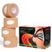 PHYTOP Kinesiology Tape Precut Strips - Muscle Tape 4 Rolls Pack - Sports Tape Athletic for Pain Relief Muscle Support & Injury Recovery Breathable Latex Free 2 Inch x 16.4 Feet (Beige)