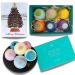 6 Extra Large 5.2 oz. Hand Made Vegan Organic Bath Bomb Set Perfect for Bubble & Spa Bath (Christmas Packed Box)