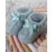 Royal Icon Soft Knitted Baby Booties with Bow for Newborns | 0-3 Months | Blue Green | Ideal for Indoor and Outdoor Use - Buy Online on GoSupps.com