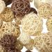 Wicker Rattan Balls Decorative Orbs for Centerpiece Vase Fillers - 36 Pcs in 4 Sizes (White, Wood Color, Light Tan, Coffee) - Ideal for Spring, Summer Craft, Wedding, Party Decor - Buy Online on GoSupps.com