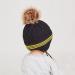 LANGZHEN Toddler Winter Hat | Earflap Knit Beanie for Baby Boys Girls 1-2 Years | Fleece Lined & Warm | Black Pompon - Buy Online on GoSupps.com