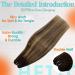 Hetto Balayage Extensions | Real Hair Remy Tresses - Chocolate Brown to Caramel Blonde #4/27/4 | 100g 45cm Ombre Hair Extensions - Buy Online on GoSupps.com