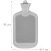 Relaxdays 2L Hot Water Bottle - Durable Safe & Odorless Natural Rubber - Grey Bed Bottle - Buy Online on GoSupps.com