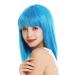 WIG ME UP VK-10-T4440 Women's Short Bob Wig - Straight Cleopatra Bangs in Light Blue Neon Blue | International Shipping - Buy Online on GoSupps.com