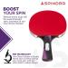 Spindra Ghost Performance Ping Pong Paddle - Dual Offensive Rubber, Durable Carry Case - Expert Table Tennis Racket for Winning Matches - Buy Online on GoSupps.com