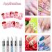 Qufiiry 5Pcs Silicone Nail Art Brush Dual Head Manicure Carving Pen Set - Buy Online on GoSupps.com