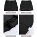 Luvamia Women's Denim Skorts Skirt - High Waisted Mini Jean Shorts with Side Slit, Stretchy & Soft Black (Medium B) - Buy Online on GoSupps.com