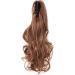 Long Claw Ponytail Hair Extension - 18 Synthetic Curly Light Auburn Clip-In Hairpiece - Buy Online on GoSupps.com