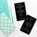 Teeth Whitening Aftercare Cards - Pack of 50 | 2x3.5 inch Double Sided Business Cards | Wallet Size | Black & Rose Gold Glitter - Buy Online on GoSupps.com