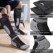 Merino Wool Ski Socks - Thermal Knee High Heated Socks 2 Pairs, Black, Medium - Buy Online on GoSupps.com