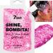 7DAYS Shine Bombita! Glitter Gel for Face Hair & Body | Sparkling Face Paint with Chunky Sequins for Party Rave Festival & Halloween | Quick-Drying No Glue Holographic Makeup | Pink 90ml PLAYFUL PINK