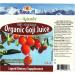 Organic Goji Berry Juice Liquid Goji Juice Improves Absorption Promotes Healthy Skin Increases Energy Helps Inflammation Made from 100% Organic Goji Berries - 500 ml - Buy Online on GoSupps.com