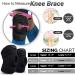 Physix Gear Knee Brace for Men & Women - Adjustable Patella Compression Support for Arthritis ACL MCL & Meniscus Tear - Plus Size with Side Stabilizers - Black/Grey - Buy Online on GoSupps.com