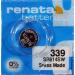 Renata 339 SR614SW Batteries - 1.55V Silver Oxide 339 Watch Battery (2 Count)