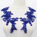 SEMCICOR Embroidery Sequin Lace Applique Pair - Wedding Dress Bridal DIY Crafts - Blue - Buy Online on GoSupps.com