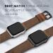 EDIMENS Vintage Genuine Leather Band for Apple Watch 42mm/44mm/45mm - Retro Walnut - Buy Online on GoSupps.com