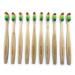 Broshin Bamboo Toothbrush Biodegradable Eco-Friendly and Compostable with Soft Bristles (20 Pack Rainbow)