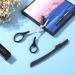 TIESOME Professional Eyebrow Scissors with Comb - Precision Trimmer for Men and Women, Non-Slip Grip - Black - Buy Online on GoSupps.com