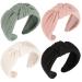 Qianxuan Fabric Headbands For Women'S Hair Fashion Solid Color Headbands For Girls Woven Women Hair Accessories Knitting Wide Soft Lady Turban Top Knotted Glam Hairbands