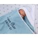 Hooded towel with embroidered name Towel WITH hood 76x76 cm 100% cotton Gift (Blue - Clouds)