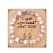HGDEER "I Wish You Lived Next Door Unique Gifts Natural Stone Bracelets for Women Pink