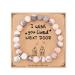 HGDEER "I Wish You Lived Next Door Unique Gifts Natural Stone Bracelets for Women Pink