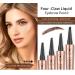 MULPG Waterproof Eyebrow Pencil with Micro 4 Point Brow Pen - Light Brown - Buy Online on GoSupps.com