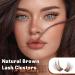 Buy Brown Wispy Lash Clusters - DIY Faux Mink C Curl Eyelash Extensions by Newcally Lashes - Buy Online on GoSupps.com