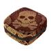 Menstrual Pad Bag with Zipper Ladies Napkin Pouch Tampons Collection Bag for Women and Girls (Golden Skull)