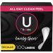 U by Kotex Barely There Thin Panty Liners Light Absorbency Regular Length Unscented 100 Count (Packaging May Vary)