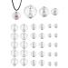 JIALEEY Spiral Bead Cages Pendants  30 PCs 3 Sizes Silver Plated Stone Holder Necklace Cage Pendants Findings for Jewelry Making and Crafting