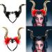 amangul Soft Devil Cool Headband Horn Animal Horn Hair Hoop for Kids Shows Overwhelming Animal Hairbands Cartoon Costume(Pattern Gold) - Buy Online on GoSupps.com