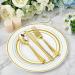 Electroplated Gold Disposable Knives Forks Spoons Birthday Weddings Party Utensils Party Disposable Utensils - Buy Online on GoSupps.com